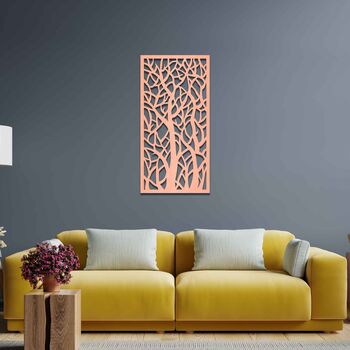 Handmade Wooden Tree Silhouette Wall Art For Bedroom Or Living Room, 5 of 9