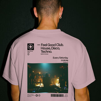 Feel Good Club, Music T Shirt, Oversized Unisex Graphic T Shirt, 6 of 9