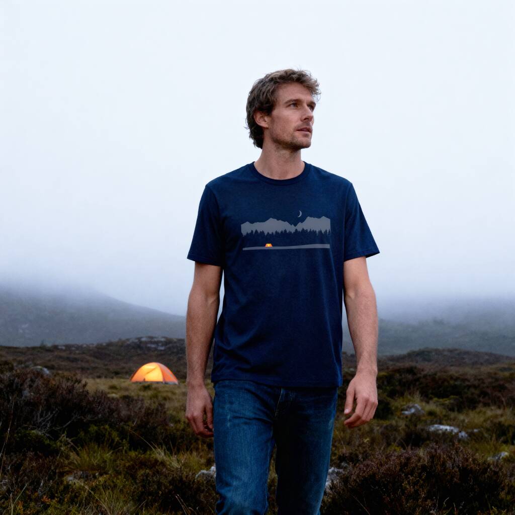 Illuminated Tent Organic Cotton T Shirt, 1 of 3