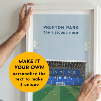 Contemporary Football Stadium Print Gift, Framed Or Unframed, 4 of 12