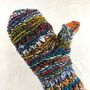 Fair Trade Mitten Fingerless Gloves Eco Repurposed Wool, thumbnail 4 of 9