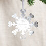 Metallic Snowflake Family Christmas Decoration, thumbnail 2 of 2