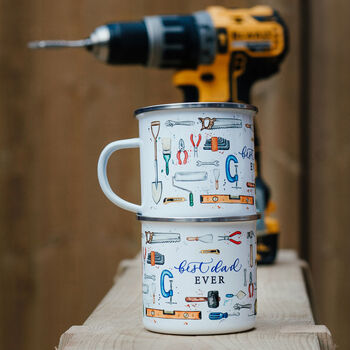 Personalised Father’s Day Tools Enamel Mug, 2 of 6