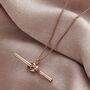 Personalised Knot T Bar Pendant Necklace, thumbnail 2 of 7
