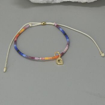 Personalised Initial Rainbow Bracelet, 2 of 2