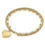 18 K Gold Plated Rope Chain Heart Locket Bracelet, thumbnail 1 of 5