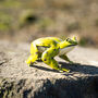 Recycled Metal Pool Frog Sculpture, thumbnail 2 of 3