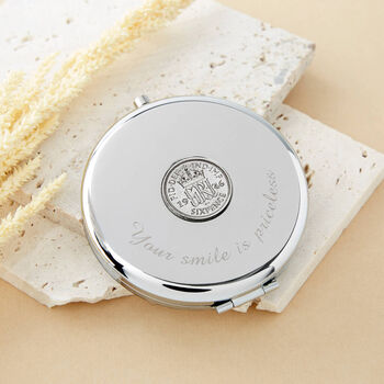 80th Birthday 1946 Sixpence Coin Compact Mirror, 2 of 9