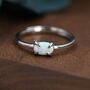 Sterling Silver Clawed Fire Opal Oval Ring, thumbnail 1 of 11