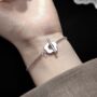 Sterling Silver Flower Toggle Bracelet, thumbnail 5 of 6