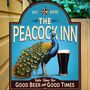 The Peacock Inn, Personalised Bar Sign, thumbnail 1 of 12