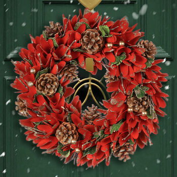 Winter Flowers Luxury Christmas Wreath, 4 of 6