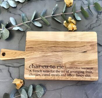 Funny Charcuterie Crafted Oak Board, 2 of 3