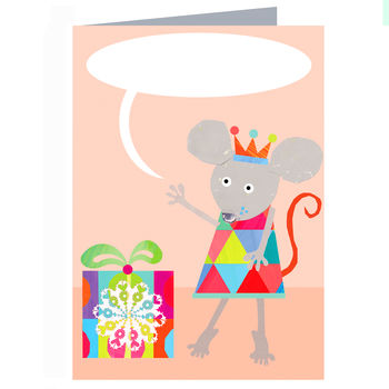 Personalised Bubble Mouse And Present Card, 2 of 2