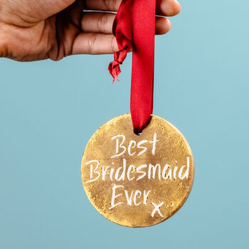'Best Bridesmaid Ever' Chocolate Gold Medal Gift, 7 of 11