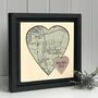 Double Painted Heart Shaped Map Print On Wood, thumbnail 8 of 10