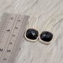 Black Square Onyx Sterling Silver Earrings, thumbnail 7 of 11