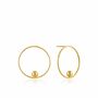 Gold Plated 925 Orbit Front Hoop Earrings, thumbnail 1 of 6