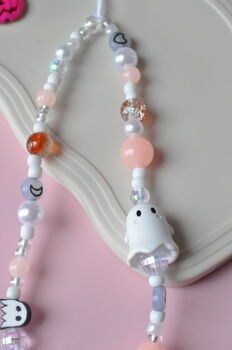 Pastel Personalised Halloween Phone Charm, 4 of 6