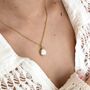 Pearl Gold Tarnish Free Necklace With Free Personalisation, thumbnail 1 of 6