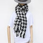Houndstooth Warm Winter Personalised Scarf, thumbnail 7 of 11
