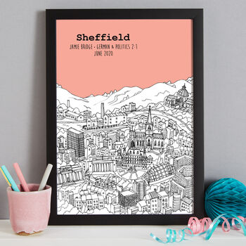 Personalised Sheffield Graduation Gift Print, 7 of 9