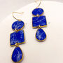 Royal Blue Statement Earrings, Clay And Resin, thumbnail 6 of 11