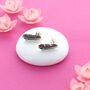 Turquoise Detail Feather Stud Earrings, thumbnail 1 of 2