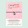 Christmas Hugs And Wishes Wish Bracelet With Heart Charm, thumbnail 1 of 3