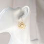 Gold Plated Sun Dangle Earrings, thumbnail 9 of 9