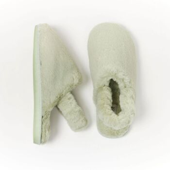 Luxury Faux Fur Memory Foam Slingback Slippers, 10 of 11