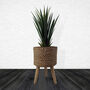 Woven Effect Composite Planter With Stand, thumbnail 1 of 6