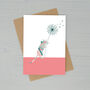 Mouse And The Dandelion Greetings Card, thumbnail 2 of 2