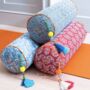 Luxury Embroidered Chattra Yoga Bolster, thumbnail 1 of 6