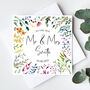 Personalised Wedding Card Wildflower, thumbnail 4 of 4