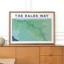 Personalised Dales Way Map Art Print, thumbnail 1 of 9