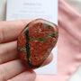 Unakite Smoothstone With Pouch | Crystal Gift, thumbnail 4 of 8