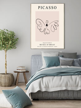 Picasso Butterfly Art Print, 2 of 4