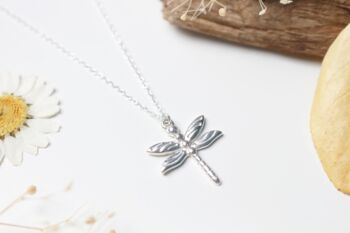 Dragonfly Sterling Silver Necklace, 3 of 5