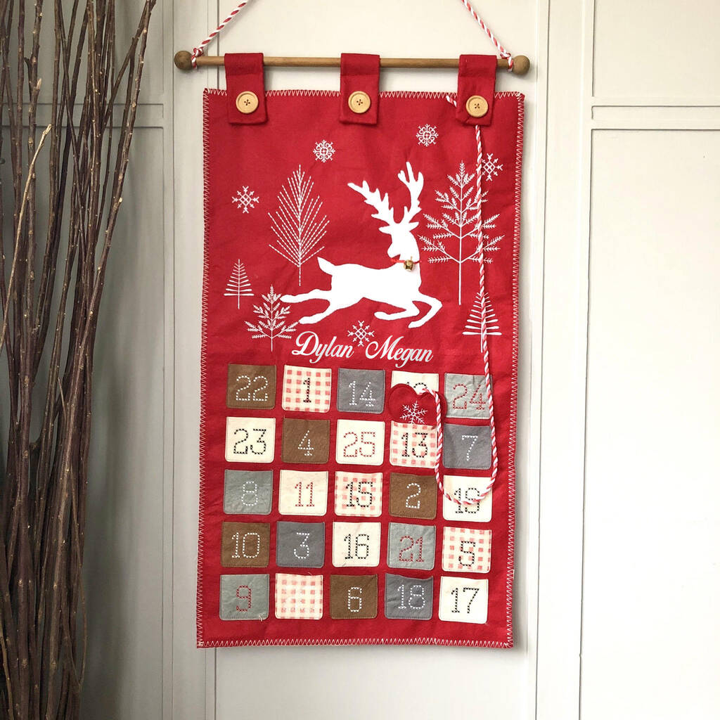 Personalised Fabric Advent Calendar By Pink Pineapple Home & Gifts