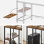 Computer Desk With Shelves Left Or Right Steel Frame, thumbnail 5 of 10