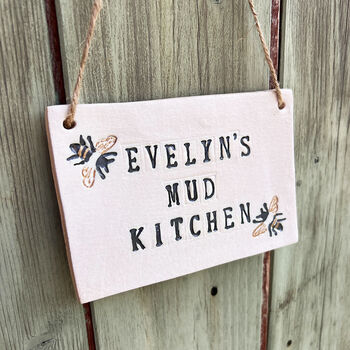 Personalised Mud Kitchen Sign With Bees, 3 of 9