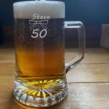 Personalised Tankard Engraved For 50th Birthday Gift, 3 of 5