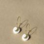 24k Gold Plated Disc And Moon Hoop Earrings, thumbnail 1 of 3