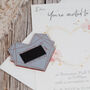 Geometric Floral Heart Wedding Invitation Magnet, thumbnail 4 of 9