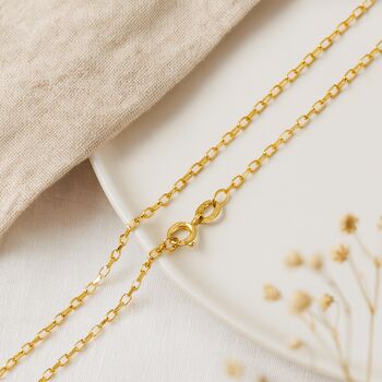 Solid 9ct Gold Medium Belcher Chain Necklace – 16in To 20in, 4 of 11