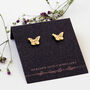 9ct Gold Butterfly Earrings, thumbnail 1 of 10