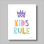 Kids Rule Scandi Nursery Print, thumbnail 2 of 3