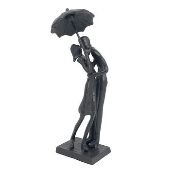 Umbrella Couple Courting Iron Figurine 21cm, 2 of 10