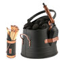 Black And Copper Fireplace Accessories Set, thumbnail 2 of 6